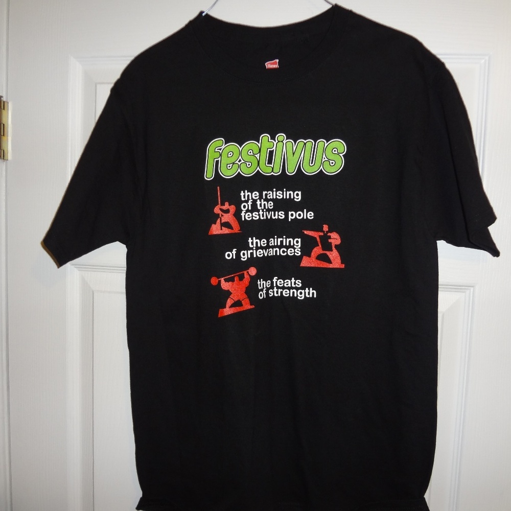 Men's medium  black festivus tee